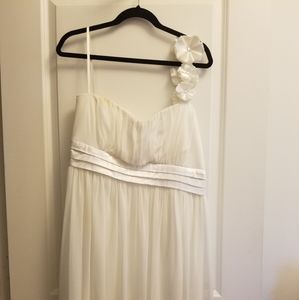 White one shoulder formal dress